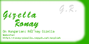 gizella ronay business card